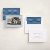 "Preppy Seaside" - Holiday Cards in Ocean by Stacey Meacham - Assembled