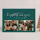 "happiest new year wishes" - Holiday Cards in Wreath by Leah Ragain - Front