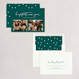 "happiest new year wishes" - Holiday Cards in Wreath by Leah Ragain - Assembled