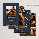 "Grid" - Holiday Cards in Night Sky by Blustery August - Back of Card Options