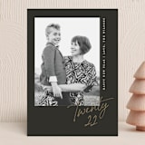 "Swanky" - Holiday Cards in Coal by Snow and Ivy - Front