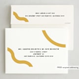 "Wavy Lines" - Holiday Cards in Sunny by Kelsey Mucci - FREE Recipient Addressing