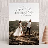 "New Year Fresh Start" - Holiday Cards in Onyx by Hooray Creative - Front