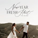 "New Year Fresh Start" - Holiday Cards in Onyx by Hooray Creative - Detail