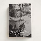 "Handwritten happy" - Holiday Cards in Penguin by Lea Delaveris - Folded Card