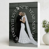 "New Year, Forever Love" - Holiday Cards in Snow by Hannah Williams - Folded Card