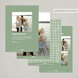 "new last name" - Holiday Cards in Sage by Bramble Studio - Back of Card Options