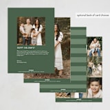 "Modern Year" - Holiday Cards in Emerald by Sarah Cohn - Back of Card Options