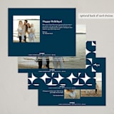 "Resolution" - Holiday Cards in Navy by Erica Krystek - Back of Card