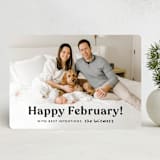 "happy February" - Holiday Cards in Onyx by Sara Hicks Malone - Front