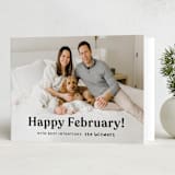 "happy February" - Holiday Cards in Onyx by Sara Hicks Malone - Folded Card