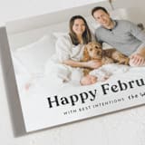 "happy February" - Holiday Cards in Onyx by Sara Hicks Malone - Detail