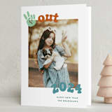 "peace out" - Holiday Cards in Mint by Megan Davis - Folded Card