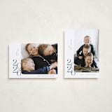 "Minimalist New Year" - Holiday Cards in Navy by Ana de Sousa - Photo Orientation Options