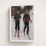 "Thin Border" - Holiday Cards in Snow by Olivia Williams - Folded Card