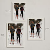 "Thin Border" - Holiday Cards in Mist by Olivia Williams - Formats Available