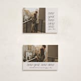 "New view" - Holiday Cards in Vanilla by Lea Delaveris - Photo Orientation Options