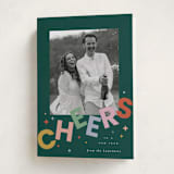"Dazzle" - Holiday Cards in Evergreen by Everett Paper Goods - Folded Card
