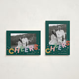 "Dazzle" - Holiday Cards in Evergreen by Everett Paper Goods - Photo Orientation Options