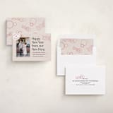 "New Here" - Holiday Cards in Cranberry by Shari Margolin - Assembled