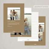 "Accord" - Holiday Cards in Toffee by Everett Paper Goods - Back of Card Options