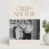"Cheerful Stack" - Holiday Cards in Ecru by Erica Krystek - Front