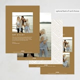 "Cheerful Stack" - Holiday Cards in Ecru by Erica Krystek - Back of Card Options