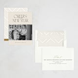 "Cheerful Stack" - Holiday Cards in Ecru by Erica Krystek - Assembled