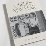 "Cheerful Stack" - Holiday Cards in Ecru by Erica Krystek - Detail