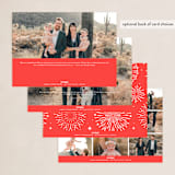 "New Year Script" - Holiday Cards in Snow by GeekInk Design - Back of Card Options