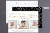 "New Adventures" - Holiday Cards in Golden by Sarah Brown - Assembled