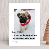 "dear 2021" - Holiday Cards in Noir by Tanya Lee of Frooted Design - Front