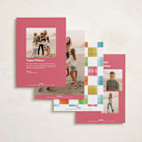 "Cheerful Checkerboard" - Holiday Cards in Sprinkle by Robert and Stella - Back of Card Options