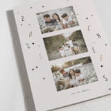 "Letter Confetti" - Holiday Cards in Latte by Corinne Malesic - Detail