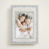 "Delicate botanical frame" - Holiday Cards in Blue Jay by Lucrecia Caporale - Front