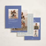 "Delicate botanical frame" - Holiday Cards in Blue Jay by Lucrecia Caporale - Back of Card Options