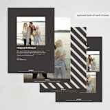 "Contemporary boldness" - Holiday Cards in Coal by Creo Study - Back of Card Options