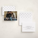 "Love & Cheer" - Holiday Cards in Snowflake by Snow and Ivy - Assembled