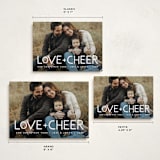 "Love & Cheer" - Holiday Cards in Snowflake by Snow and Ivy - Formats Available