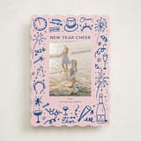 "New Year Cheer Doodles" - Holiday Cards in Blue Jay by Erika Firm - Front