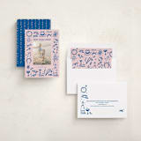 "New Year Cheer Doodles" - Holiday Cards in Blue Jay by Erika Firm - Assembled
