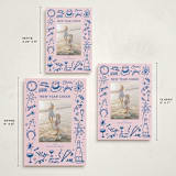 "New Year Cheer Doodles" - Holiday Cards in Blue Jay by Erika Firm - Formats Available
