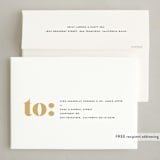 "serif" - Holiday Cards in Almond by Annie Clark - FREE Recipient Addressing