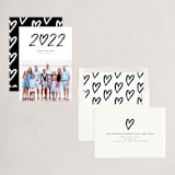 "Double Heart" - Holiday Cards in Snow by Up Up Creative - Assembled