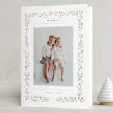 "Bountiful Boughs" - Holiday Cards in Blush by Itsy Belle Studio - Folded Card