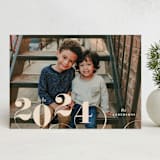 "Elegant Swirl" - Holiday Cards in Sand by Elan Studio - Front