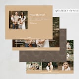 "Elegant Swirl" - Holiday Cards in Sand by Elan Studio - Back of Card Options