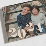 "Elegant Swirl" - Holiday Cards in Sand by Elan Studio - Detail