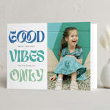 "Funky Type" - Holiday Cards in Ocean by Jackie Crawford - Folded Card