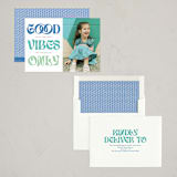 "Funky Type" - Holiday Cards in Ocean by Jackie Crawford - Assembled